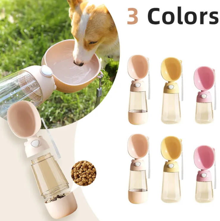 Trail Buddy Dog Travel Water Bottle & Bowl — Leak-Proof