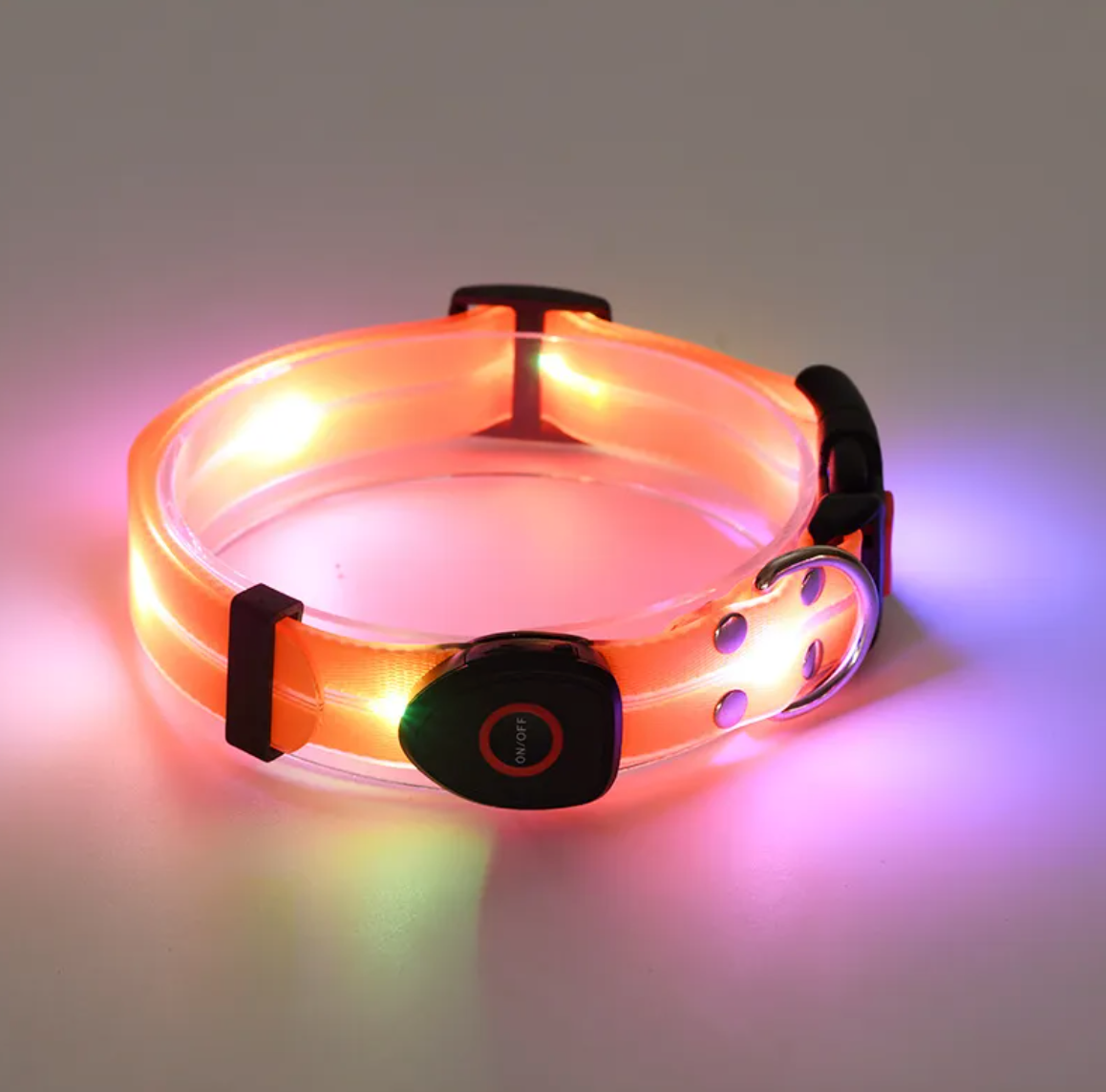 GlowWalk Rechargeable LED Dog Collar — Visible 400m, USB