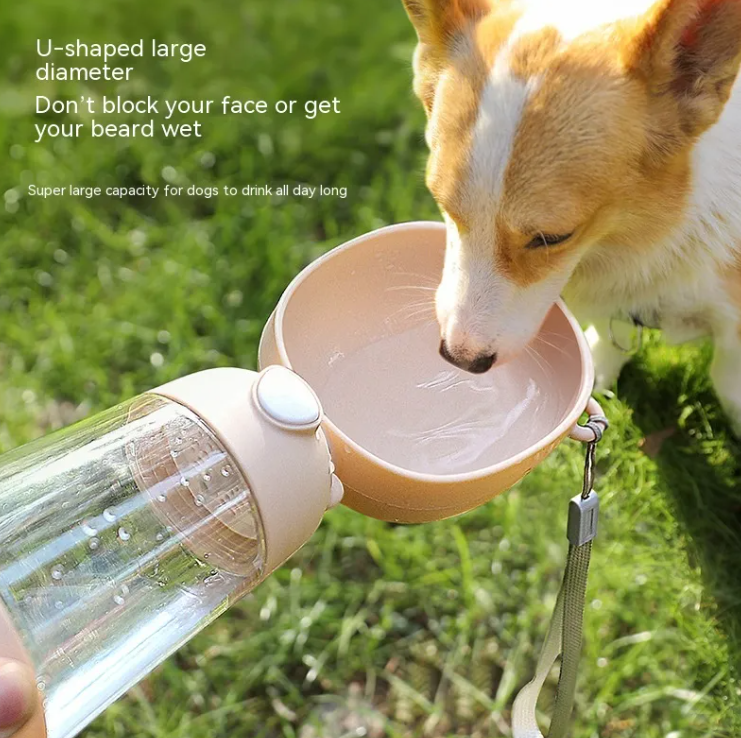 Trail Buddy Dog Travel Water Bottle & Bowl — Leak-Proof