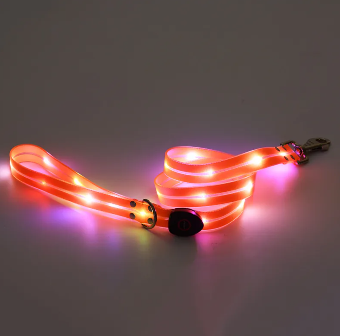 GlowWalk Rechargeable LED Dog Collar — Visible 400m, USB