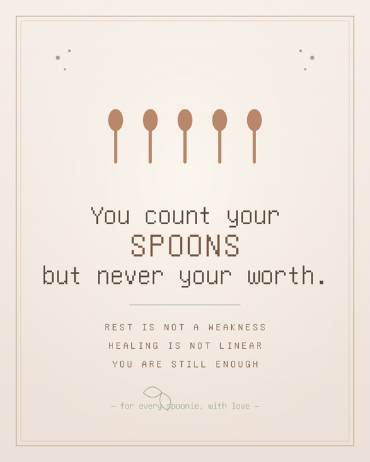 Spoonie Gift Printable Pet Wall Art | Chronic Illness Comfort Gift | Invisible Illness Get Well Decor Digital Download