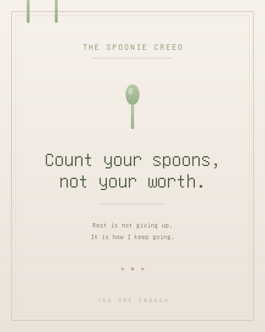 Spoonie Gift Printable Pet Wall Art - Chronic Illness Care Package Comfort Gift, Invisible Illness Feel Better Decor