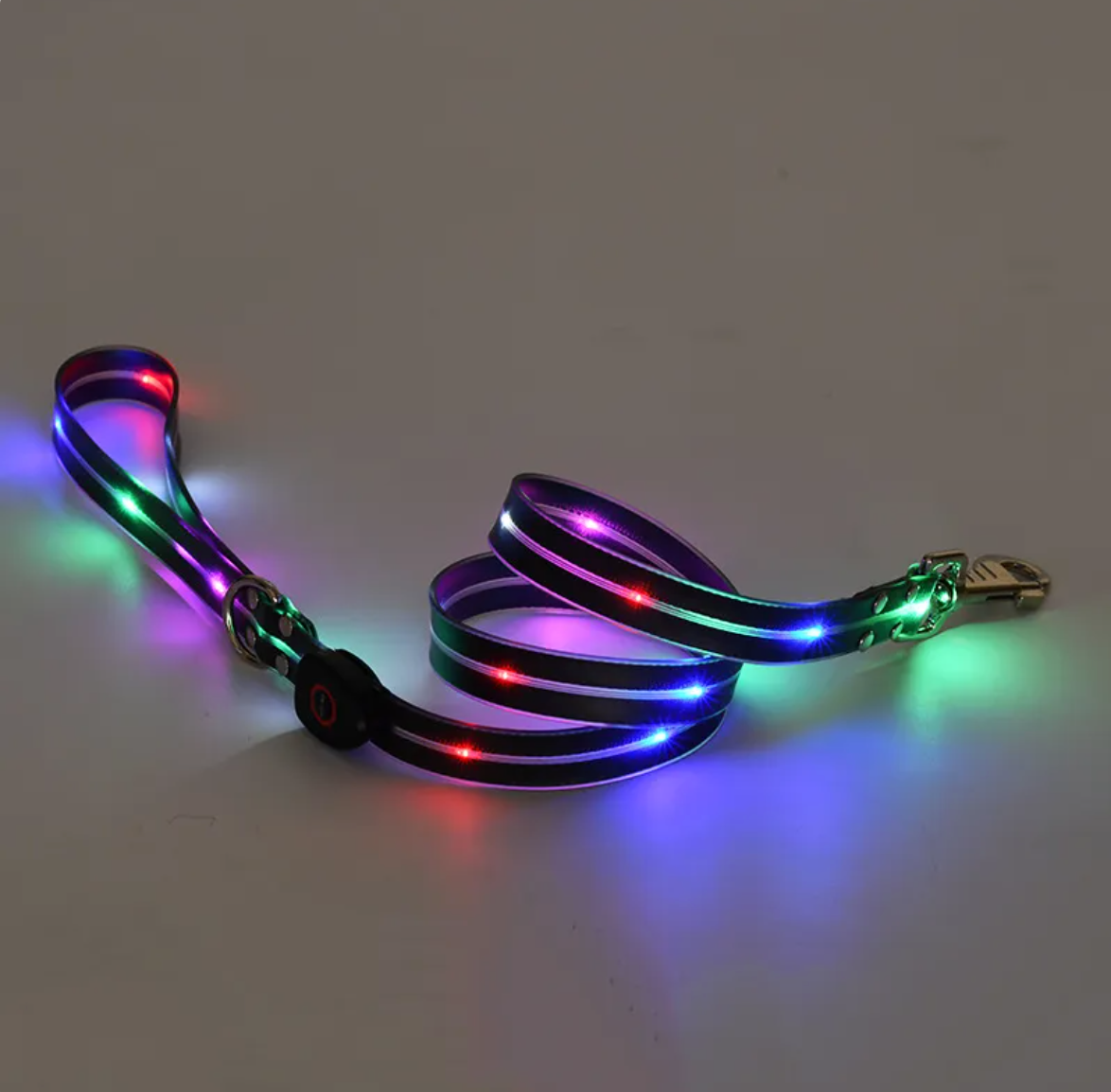 GlowWalk Rechargeable LED Dog Collar — Visible 400m, USB